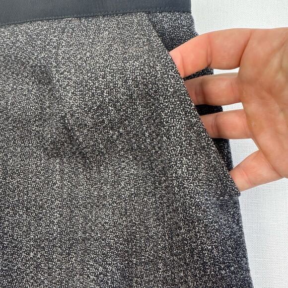 BCBG wool straight Skirt size 10 Metallic band - Picture 8 of 13